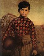 Grant Wood The Sweater of Plaid USA oil painting reproduction